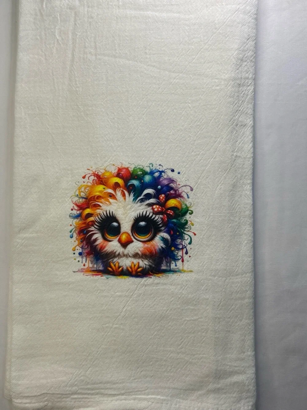 Rainbow Chicken Kitchen Towel Colorful Chicken Decorative Dish Towel